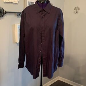 Men's Purple Casual Button Down Shirt